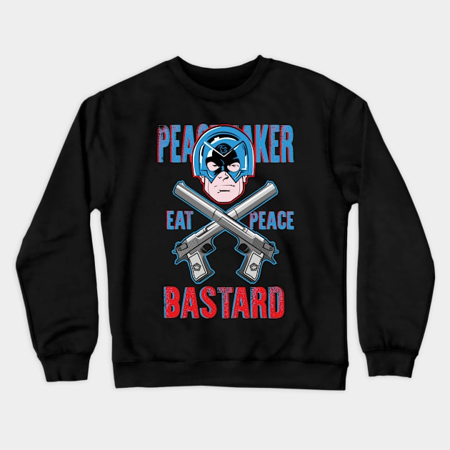 PEACEMAKER: EAT PEACE BASTARD Crewneck Sweatshirt by FunGangStore